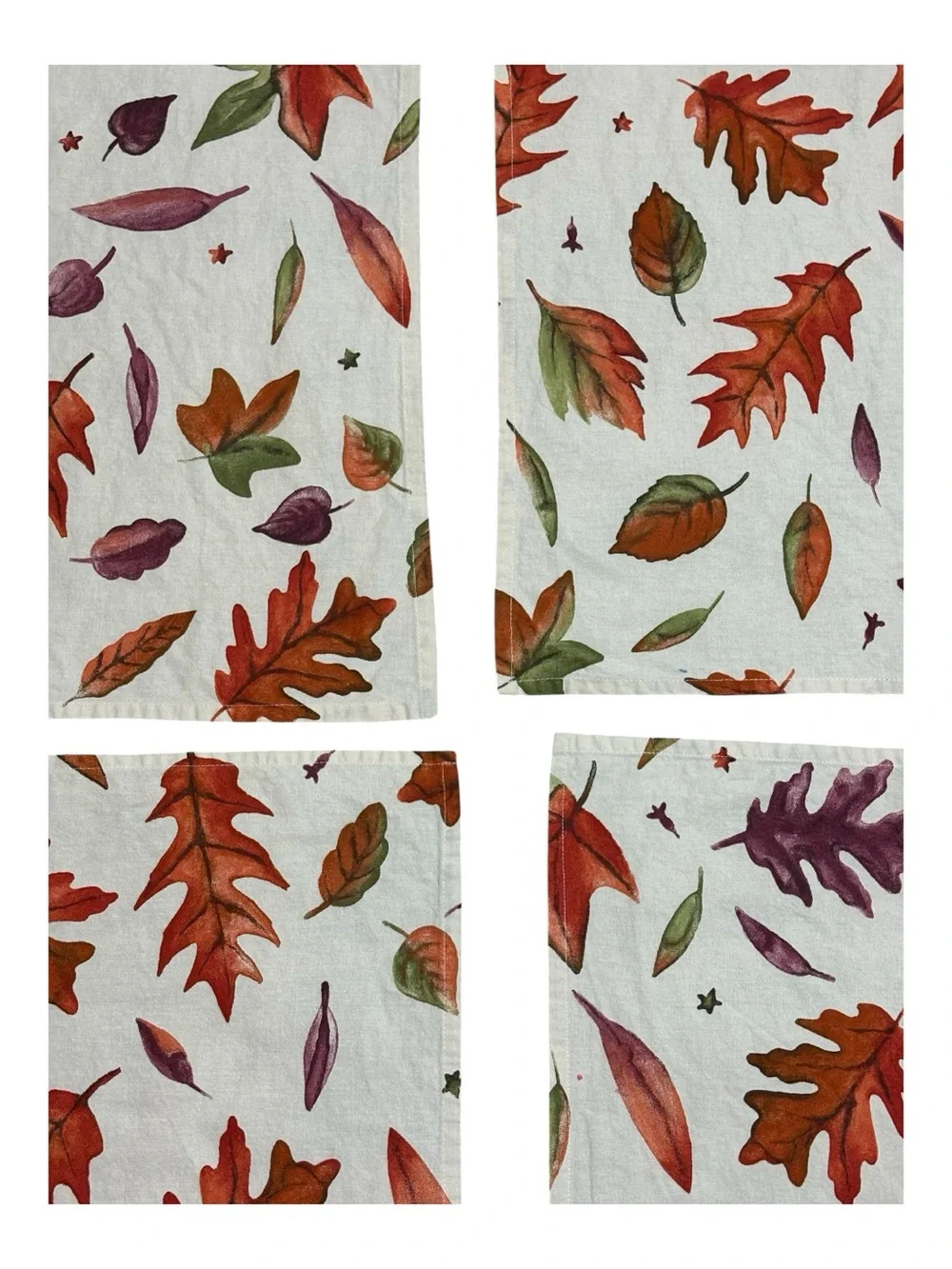 Tessitura Toscana Telerie Fall Tablecloth & 8 Cloth Napkins Leaves Thanksgiving